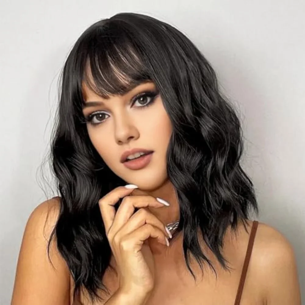 Natural‎ Black Wigs with Bangs